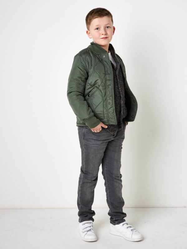 Boys Boutique Army Green Quilted Jacket