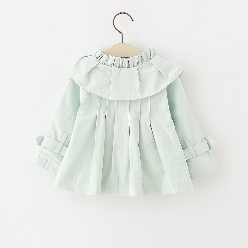 Itty Bitty Mint Bow Autumn Trench Coat - Baby Boutique