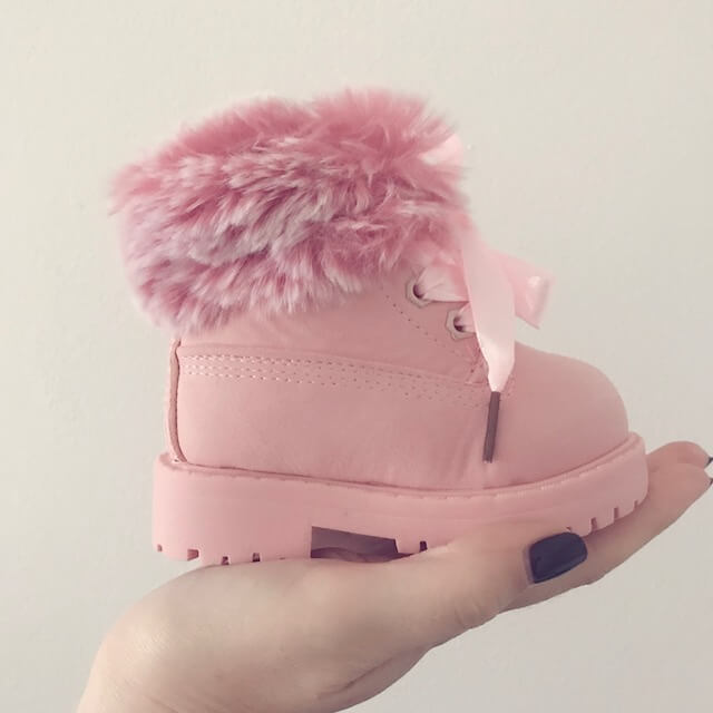 Itty Bitty Limited Edition Pink Winter Fur Boots - Baby Boutique Shop