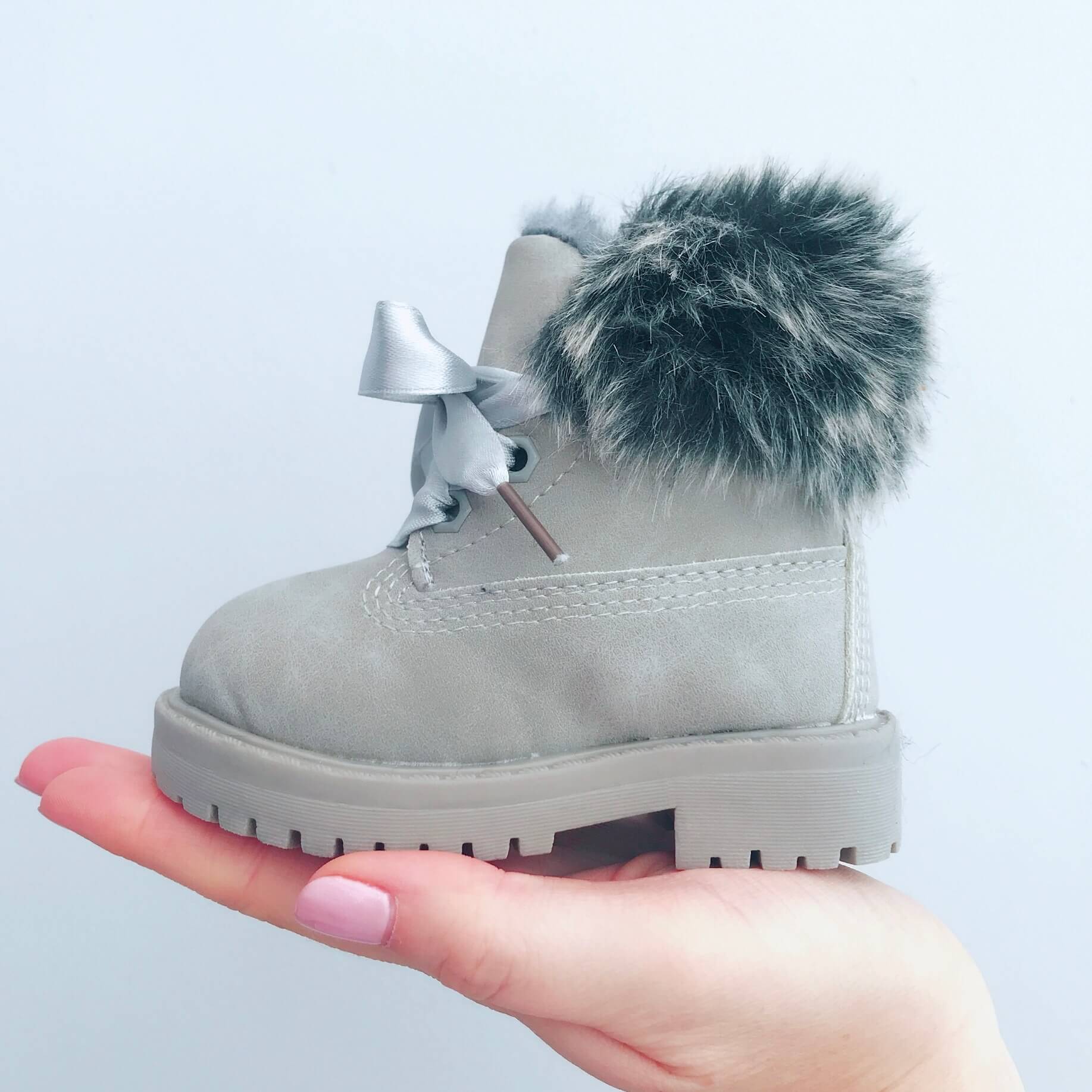 baby grey boots