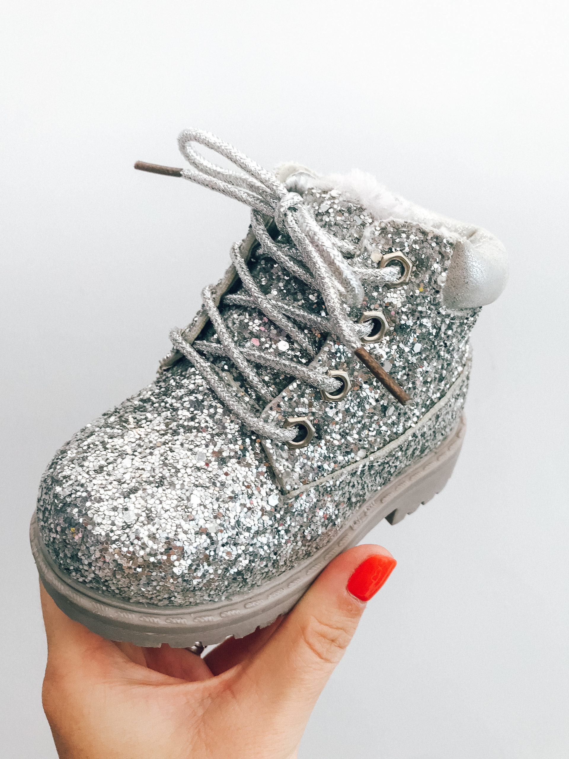 Itty Bitty Silver Sparkle Winter fur boot - Baby Boutique