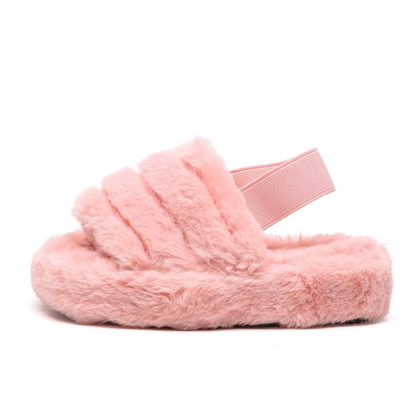 Itty Bitty Pink Faux Fur Cozy Winter Slippers | Itty Bitty