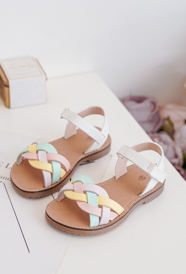 Itty Bitty Pastel Weave Sandals