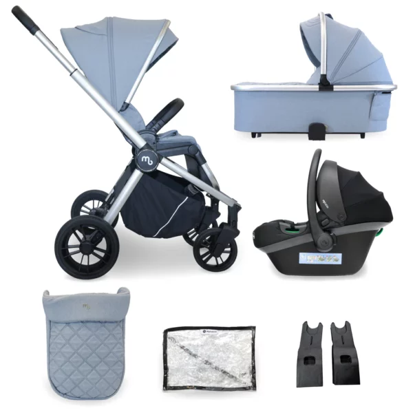 MB450i 3-in-1 Travel System with i-Size Car Seat - Steel Blue