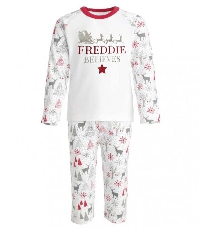 Itty Bitty Personalised Believe Christmas Eve PJ'S