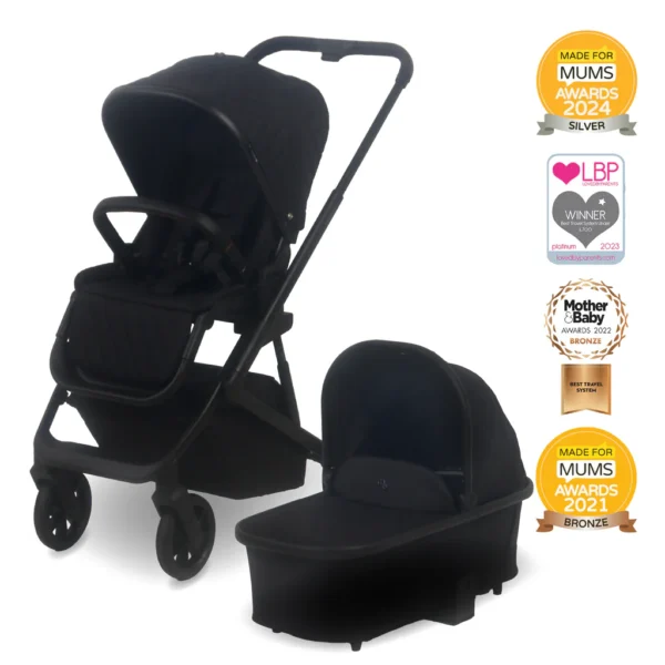 My Babiie MB500 3-in-1 Travel System - Obsidian Black