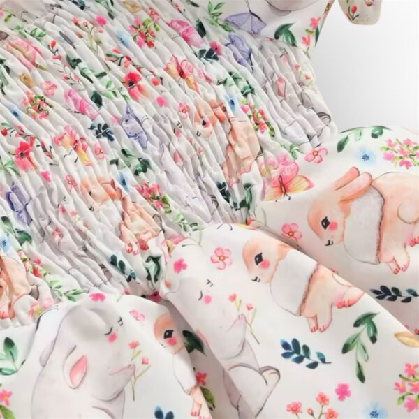 Itty Bitty Bunny Floral Print Romper Set - Image 6