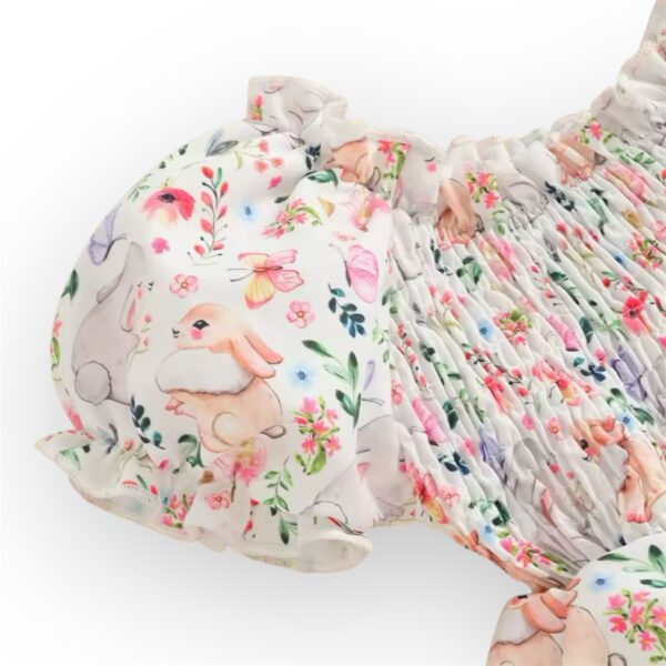 Itty Bitty Bunny Floral Print Romper Set - Image 3