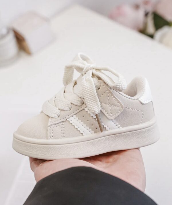 Itty Bitty Beige Tilly Trainers - Image 2