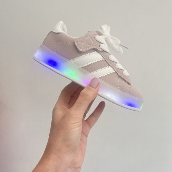 Itty Bitty Light up Campus Stripe Trainers