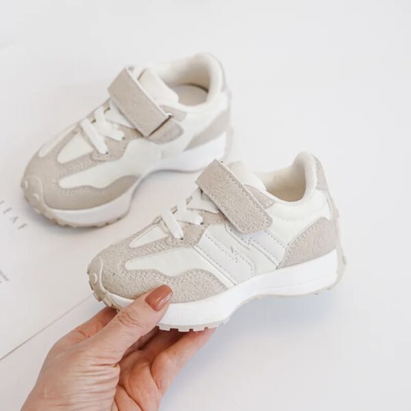 Itty Bitty Beige & White 327 Trainers - Image 6