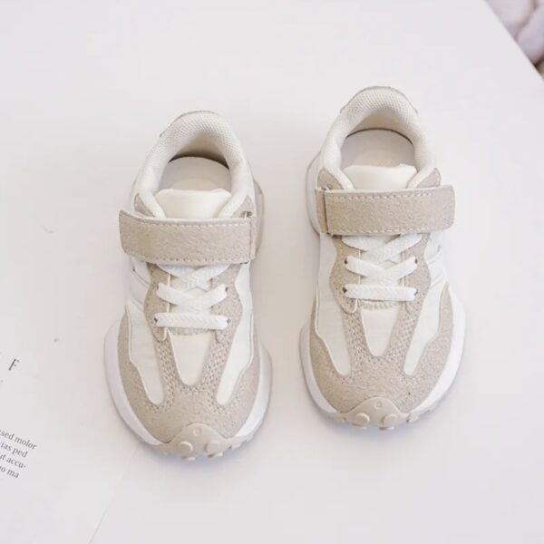 Itty Bitty Beige & White 327 Trainers - Image 3