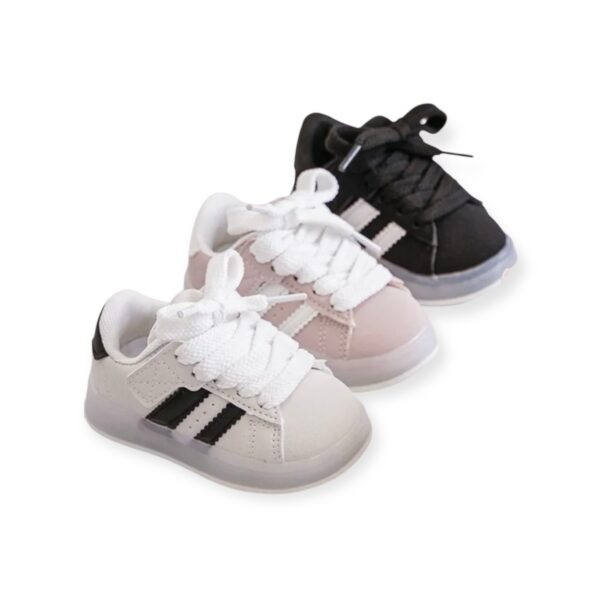 Itty Bitty Light up Campus Stripe Trainers