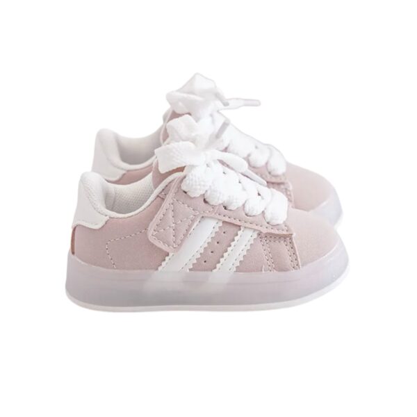 Itty Bitty Light up Campus Stripe Trainers - Image 3