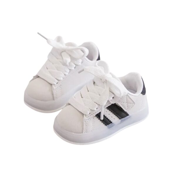 Itty Bitty Light up Campus Stripe Trainers - Image 6