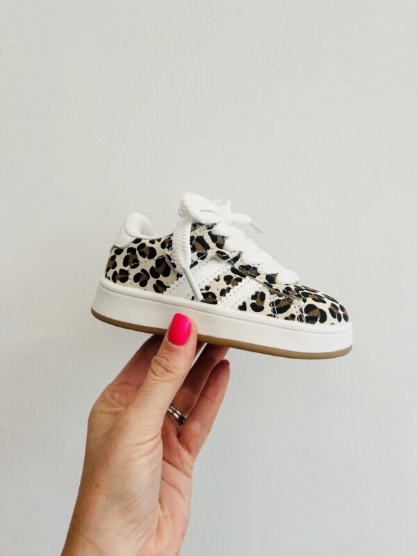 Itty Bitty Leopard Print Stripe Trainers