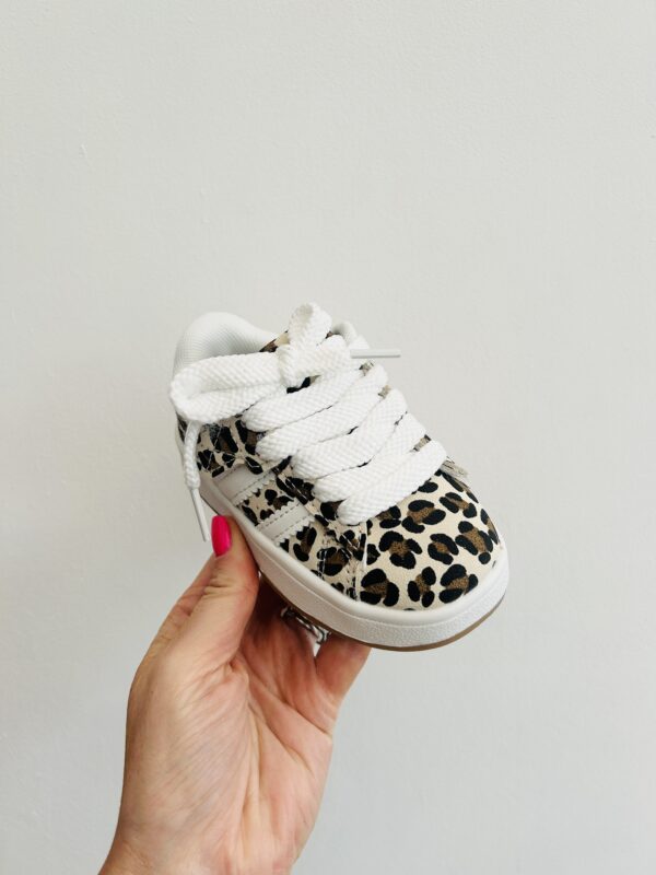 Itty Bitty Leopard Print Stripe Trainers - Image 2