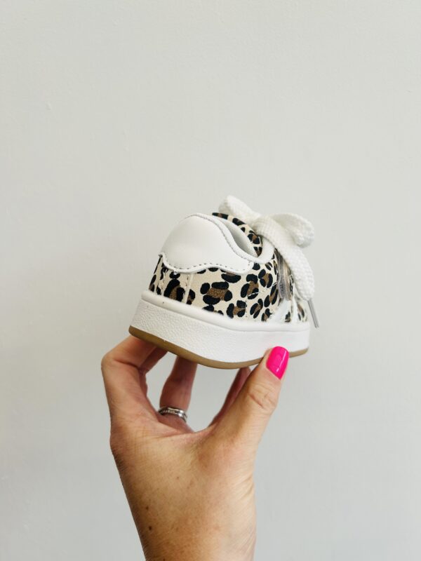 Itty Bitty Leopard Print Stripe Trainers - Image 3